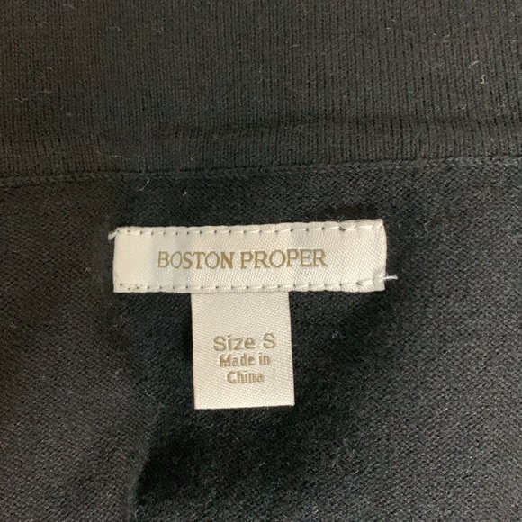 Boston Proper Gold Studs Embellished Black Tunic Top - Picture 7 of 8